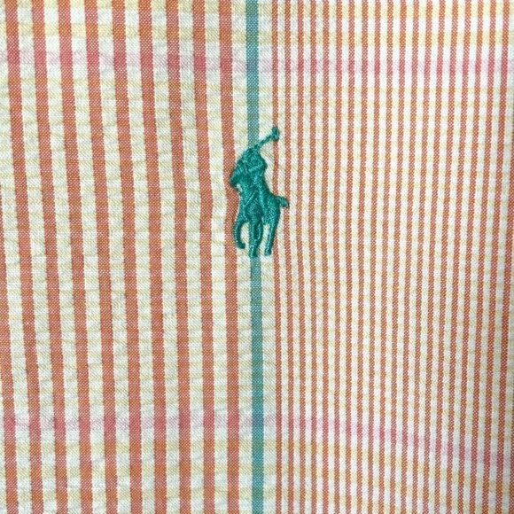 Ralph Lauren 100% Cotton Dress Pink Shirt Striped Size XL - Picture 6 of 7
